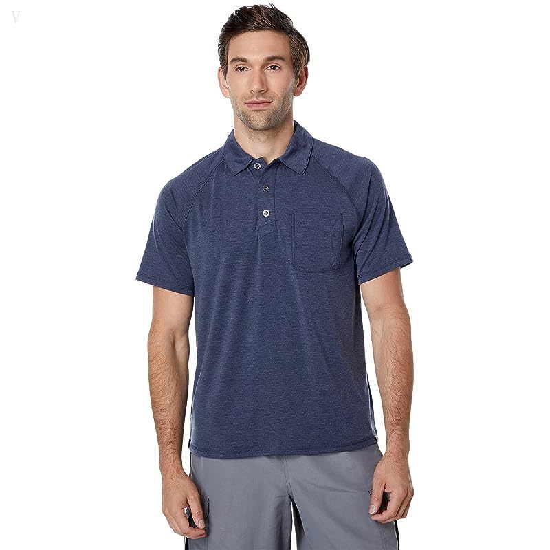 L.L.Bean Everyday SunSmart Polo Short Sleeve Carbon Navy ID-ga5xXOoO