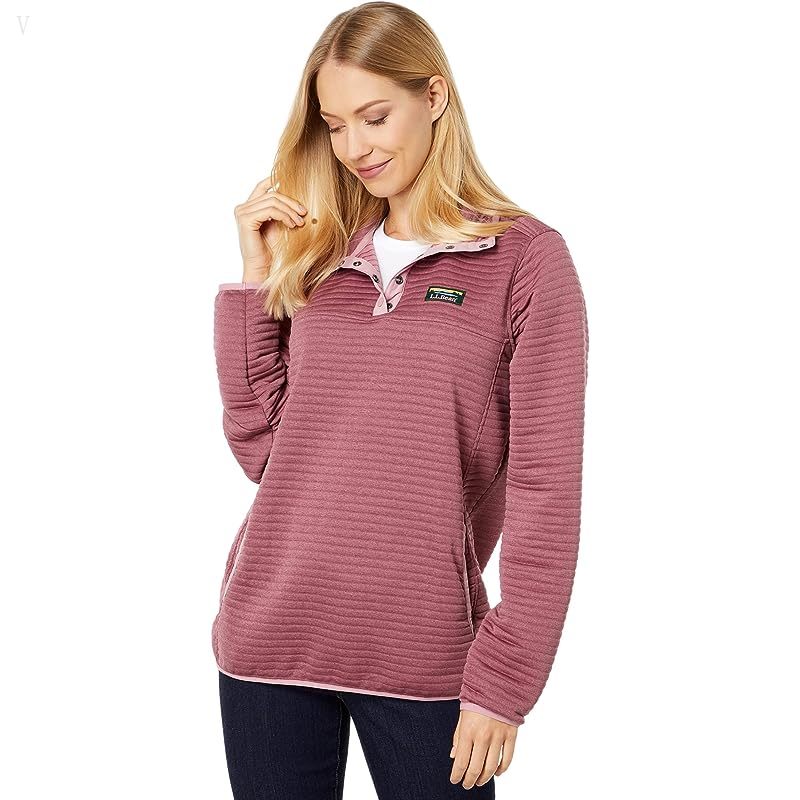 L.L.Bean Airlight Knit Pullover Red Wine Heather ID-h5nF1yKH