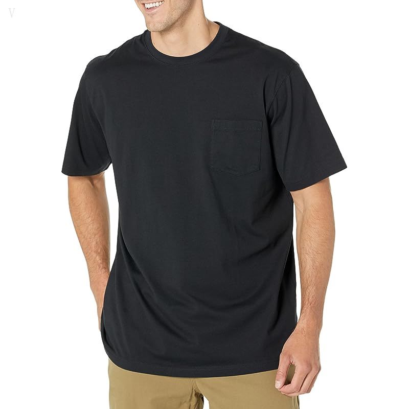 L.L.Bean Carefree Unshrinkable Tee with Pocket Short Sleeve - Tall Black ID-hZ9oUQah