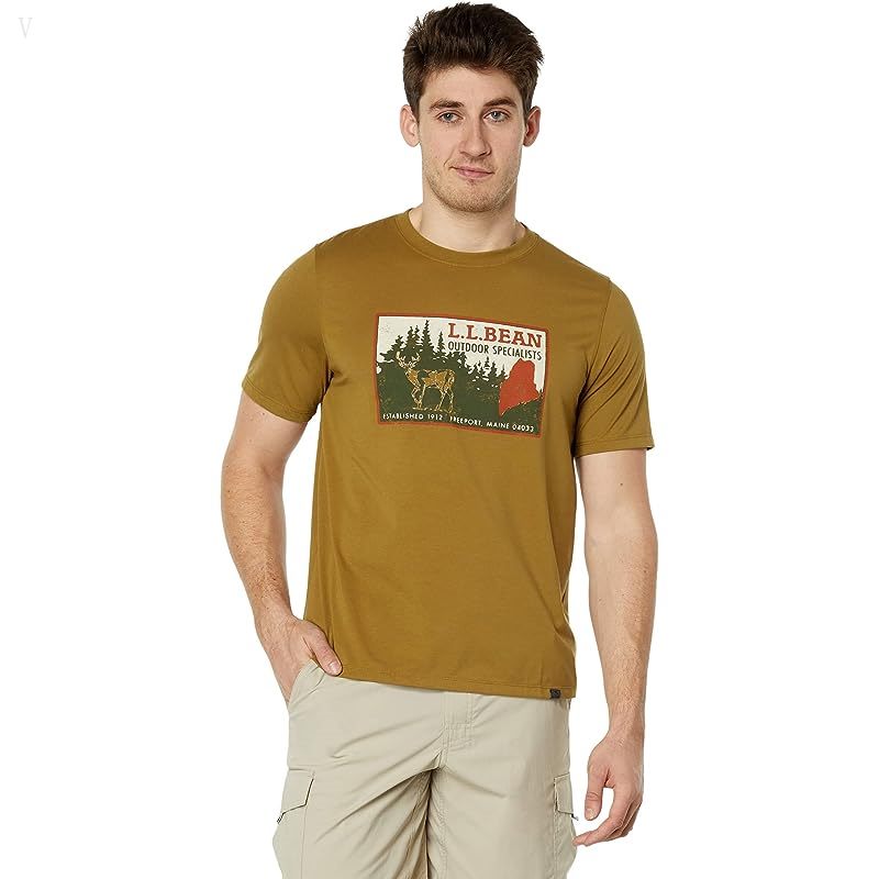 L.L.Bean Hunter's Graphic Tee Regular Fatigue Green ID-iH2MKgnH