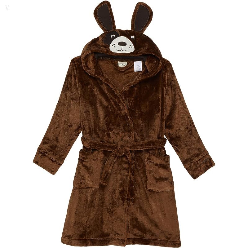 L.L.Bean Cozy Animal Robe (Little Kids) Dark Barley ID-iasLwFOP