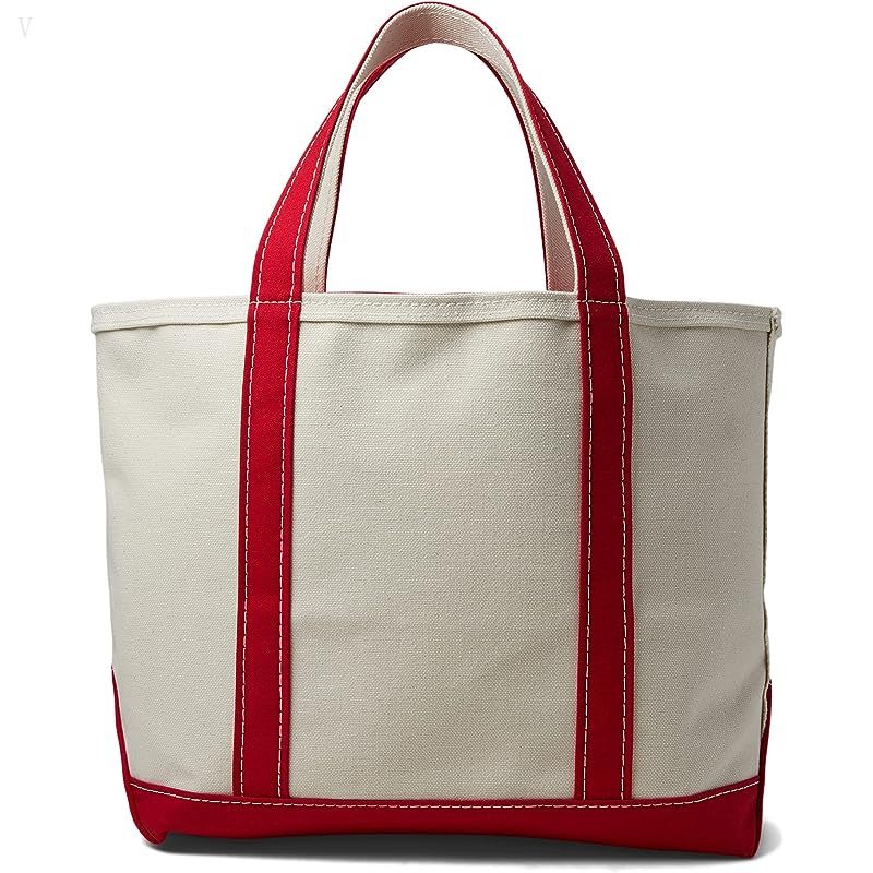 L.L.Bean Zip Top Boat and Tote Medium Red Trim ID-jiTiQlmB
