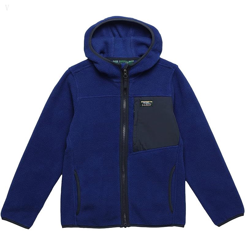 L.L.Bean Retro Mountain Classic Fleece Jacket (Big Kids) Indigo Ink/Carbon Navy ID-kbZQPf2T