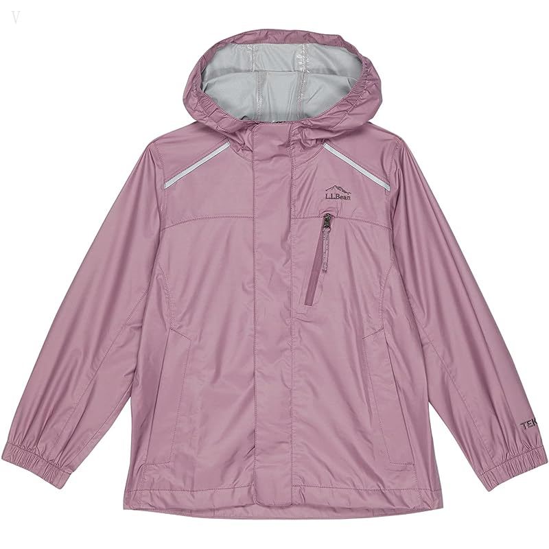 L.L.Bean Trail Model Rain Jacket Color-Block (Big Kids) Mauve Berry ID-l7gBulrc