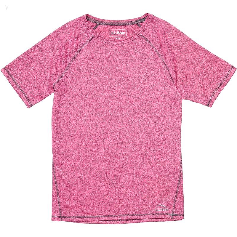 L.L.Bean Trail Tee Short Sleeve (Big Kids) Fuchsia ID-lEznVrbd