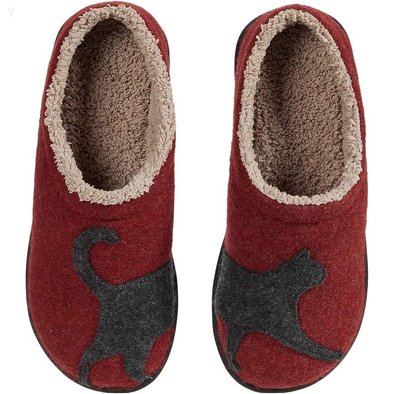 L.L.Bean Daybreak Scuffs Motif Deepest Red/Charcoal Cat ID-lJ3cgfc0