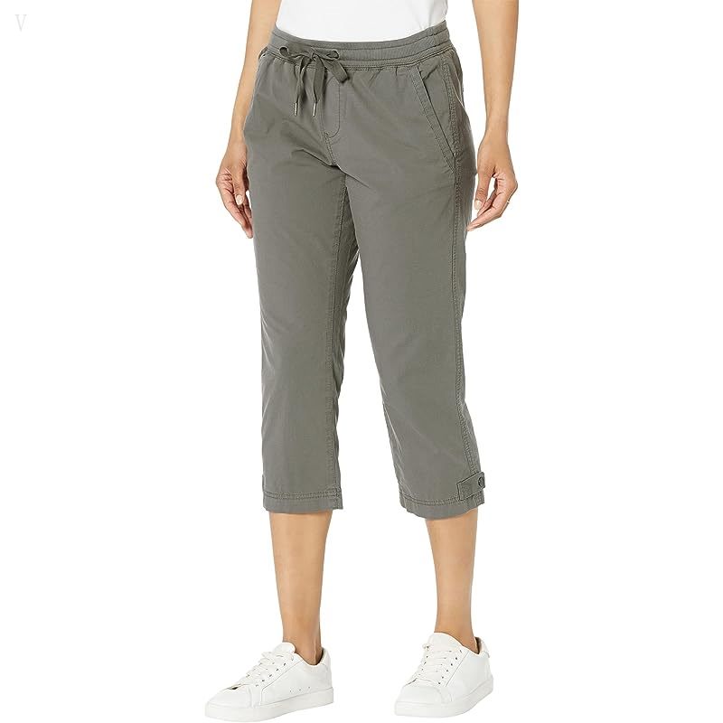 L.L.Bean Ripstop Pull-On Capri Pants Dark Taupe ID-m9hiFhG5