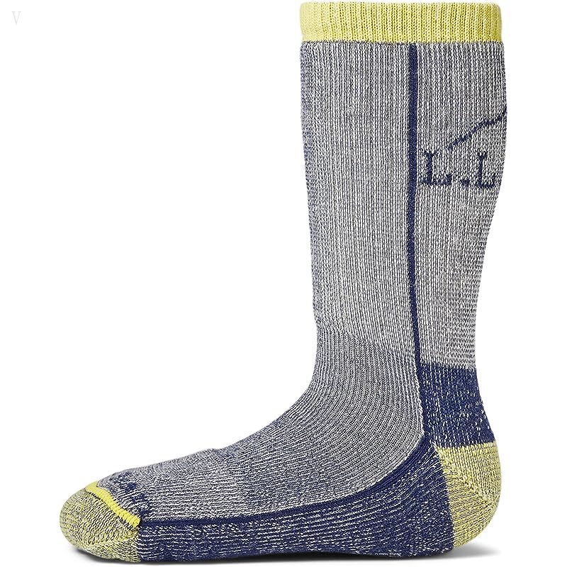 L.L.Bean No Fly Zone Hiking Socks (Toddler/Little Kid/Big Kid) Navy ID-mfemBssU