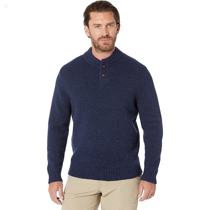 L.L.Bean Classic Ragg Wool Henley Nautical Navy ID-n5qtiMlX
