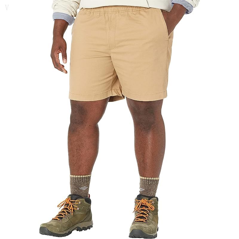 L.L.Bean Lakewashed Stretch Pull-On Khaki Shorts Heritage Khaki ID-n6rxStt7