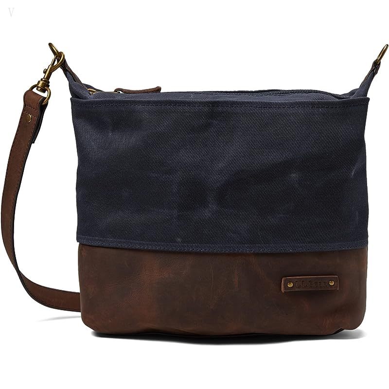 L.L.Bean Waxed Canvas Crossbody Classic Navy ID-oCADpIWa