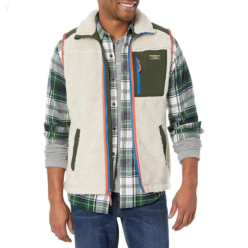 L.L.Bean Bean's Sherpa Vest Regular Soapstone ID-rch4o0qY