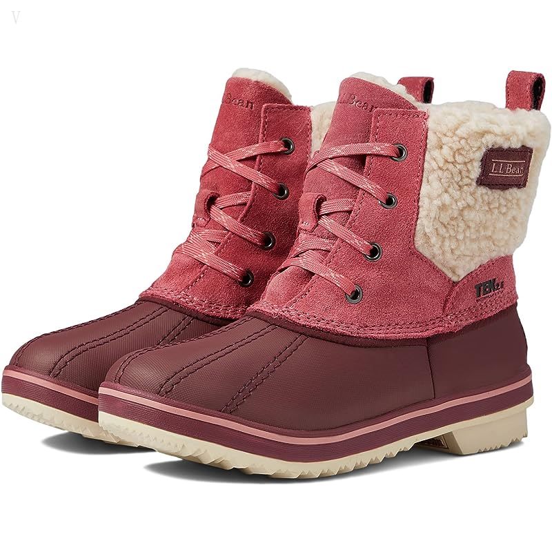 L.L.Bean Rangeley Sherpa Boot (Toddler/Little Kid/Big Kid) Faded Rose/Burgundy ID-sYJXzH2l