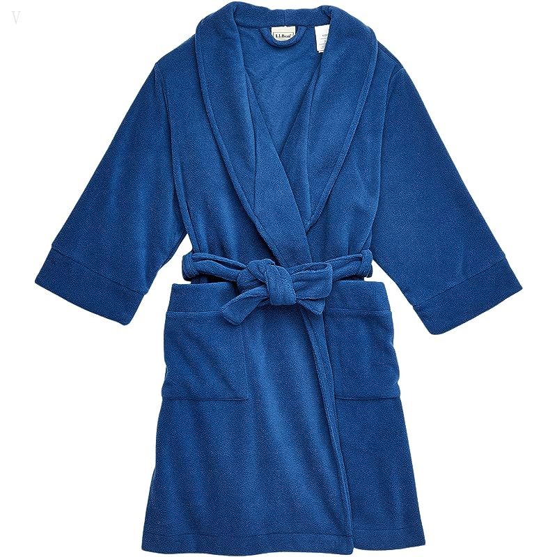L.L.Bean Fleece Robe (Little Kids) Blue ID-tE8mrc7l