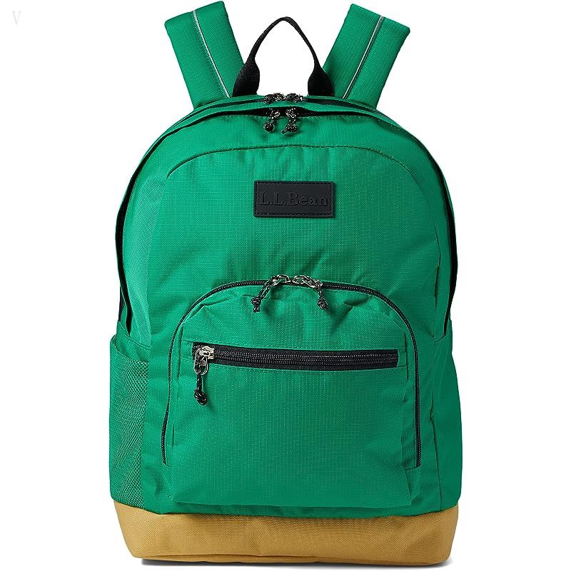 L.L.Bean Mountain Classic School Backpack Kelly Green/Canyon Khaki ID-v0OXxaiL