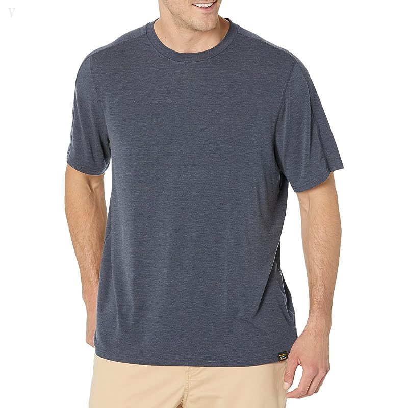 L.L.Bean Everyday SunSmart Tee Short Sleeve - Tall Carbon Navy ID-vKOchLz7