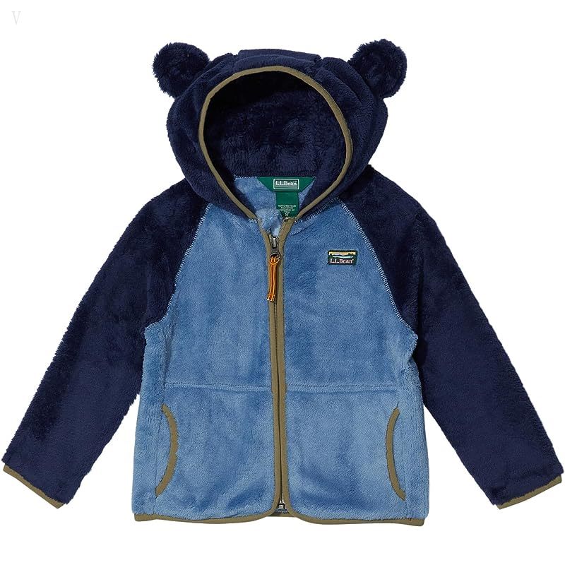 L.L.Bean Hi-Pile Fleece Color-Block Jacket (Toddler) Bright Navy/Soft Blue ID-wiNzWVxo