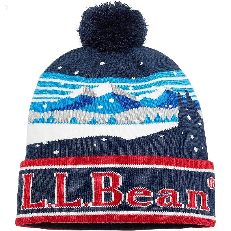 L.L.Bean Katahdin Pom Hat Navy ID-x2Ku5sOw