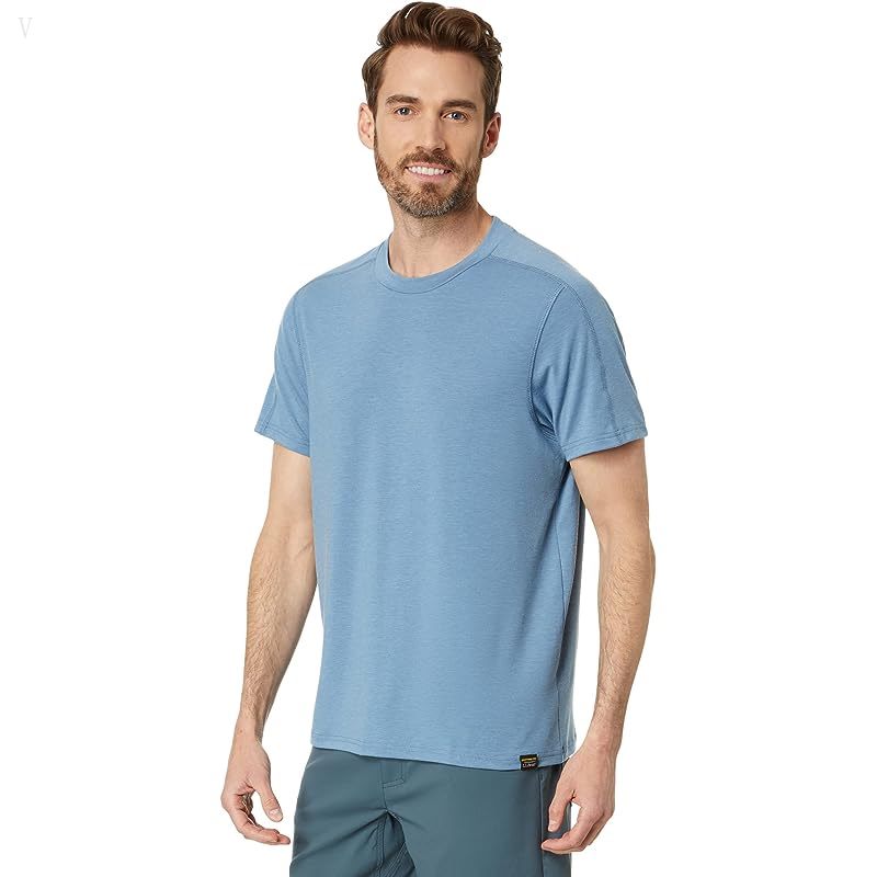 L.L.Bean Everyday SunSmart Tee Short Sleeve Bayside Blue ID-xpt5NSxa
