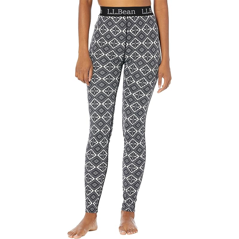 L.L.Bean Lightweight Base Layer Pants Print Dark Black Scandinavian Print ID-yMVdKRLa