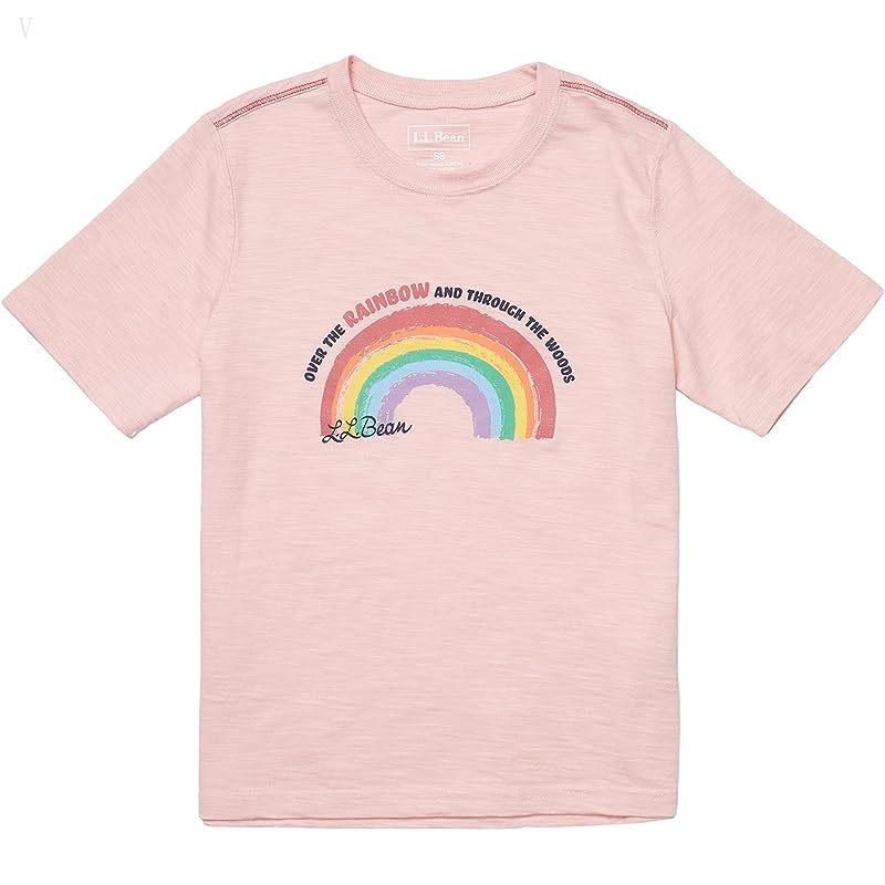 L.L.Bean Graphic Tee Glow in the Dark (Big Kids) Blush Rainbow ID-z78S7Zss